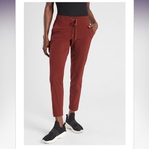 Athleta Midtown Ankle Pant in Rust